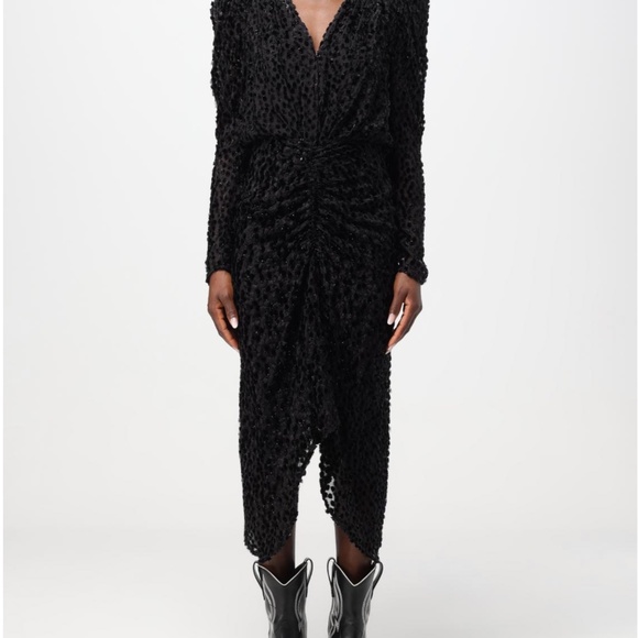 Isabel Marant Collection - Black Sequin Embellished Dress Size 36 - Picture 4 of 11